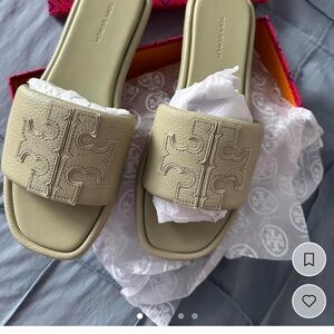 Tory Burch Women's Cream Slide Sandals